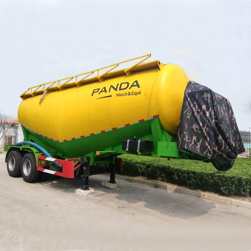 2 Axle 30t Bulk Cement Silo Truck Powder Material Tanker Semi Trailer for Sale Malaysia