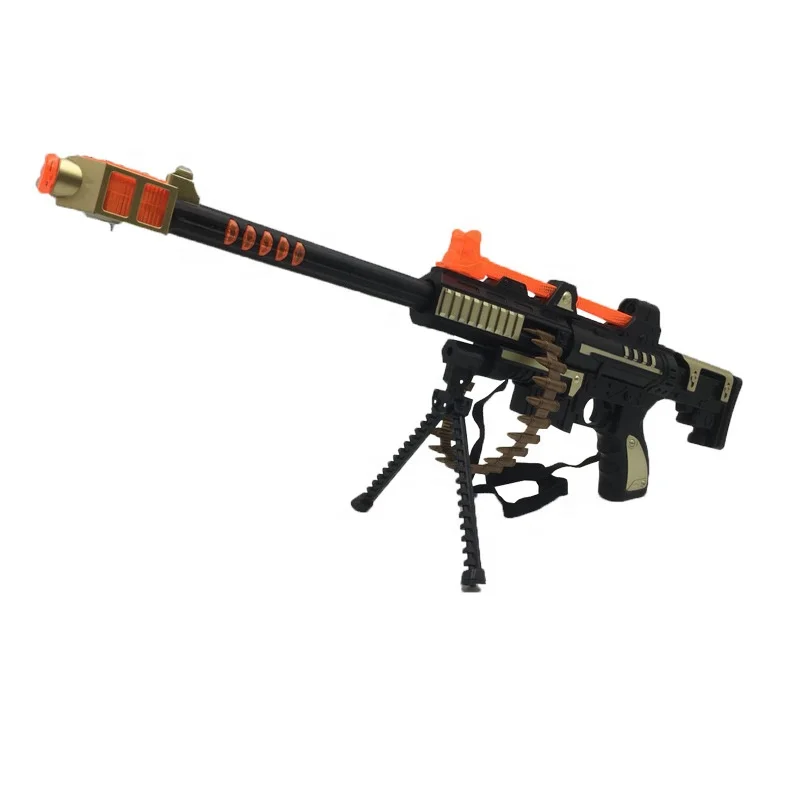 Pop It Electric Bullet Chain Machine Gun Toy Wholesale Toy Guns Music Gun Toy for Kids