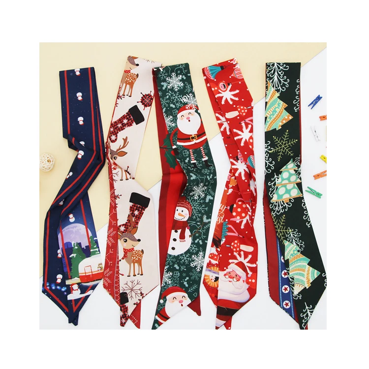 Рождественская серия лента для волос Узкий шарф