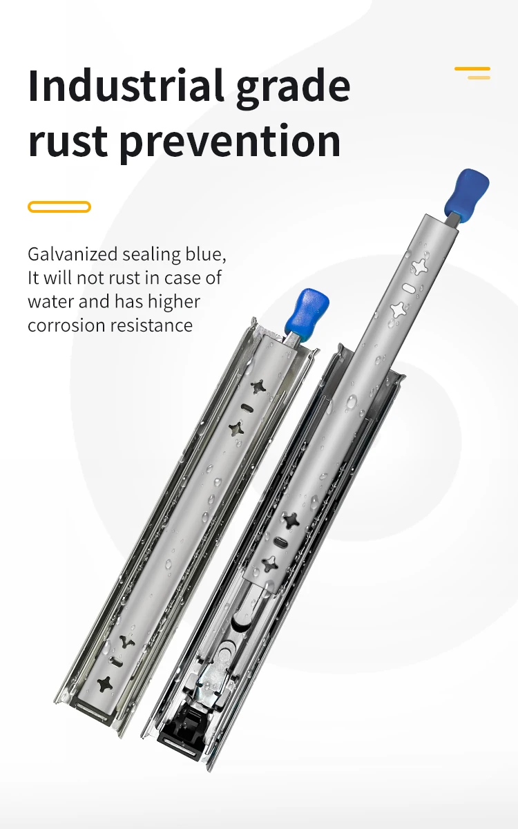 Guanzhiyu Heavy Duty Locking Drawer Slides With Screws 3section Hardware Drawer Runners Tracks