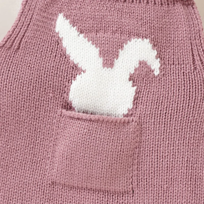 Knitted Rabbit Rompers