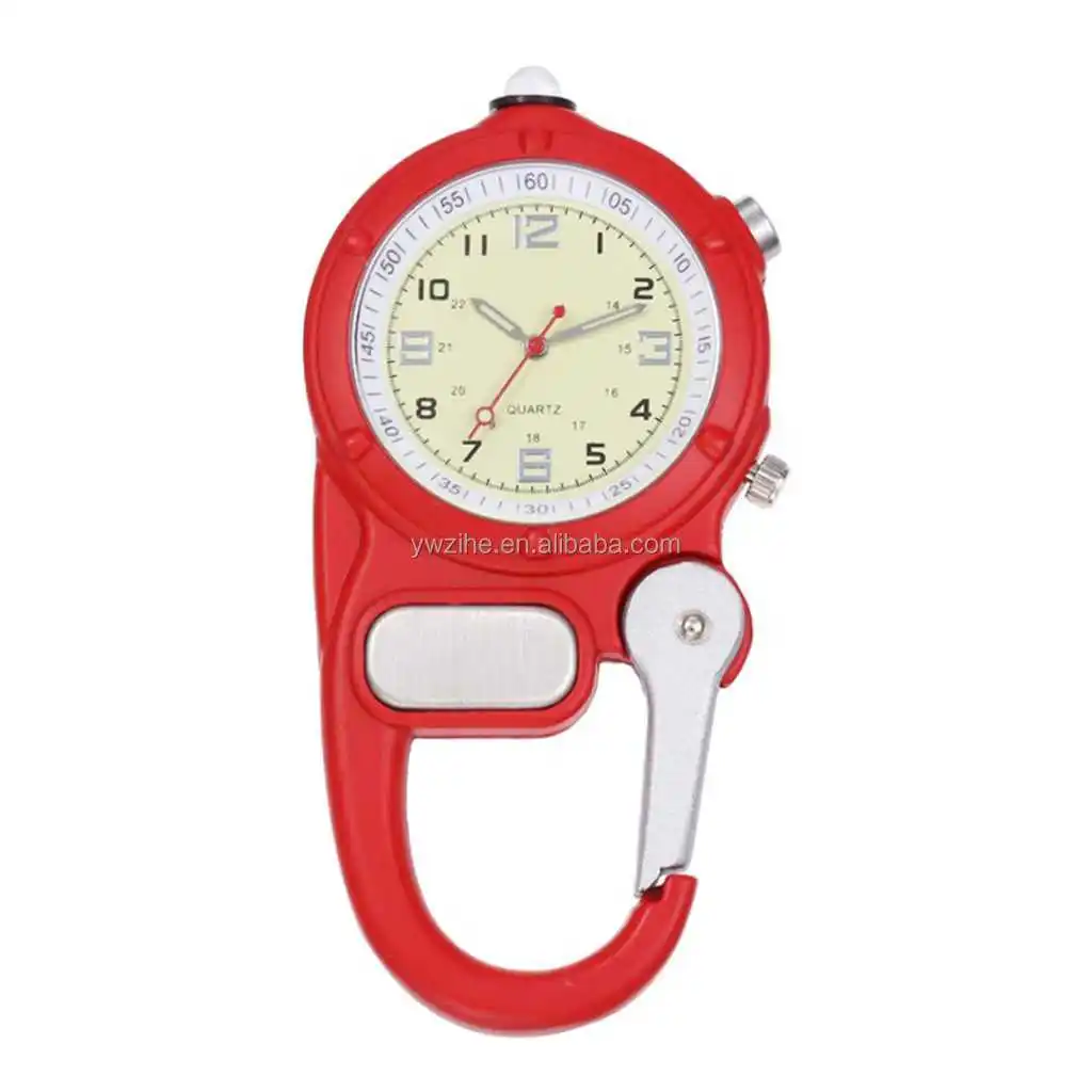 Portable Mini Clip Microlight Watch Carabiner Fob Watch Portable Mini  Microlight   Carabiner Fob Watch