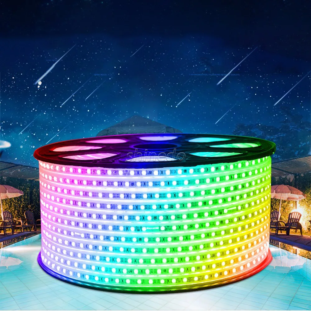 Smartphone APP Controlled LED Strip Lights Work with Alexa Waterproof RGB LED Strip 5050 SMD LED Smart Strip Lights
