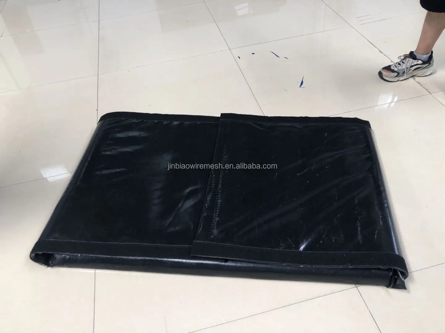 product jinbiao factory wholesale sound absorb waterproof net noise barrier soundproof blanket for construction site-14