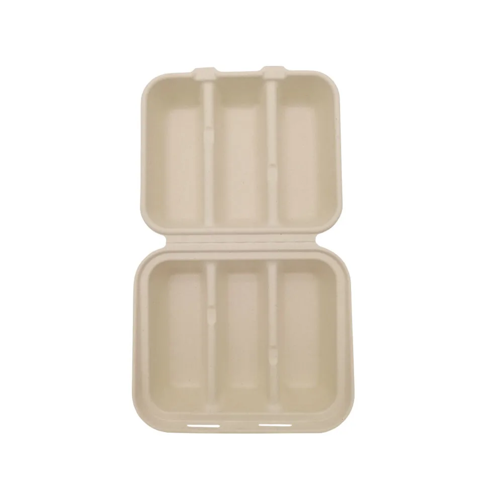 Natural Disposable Packing - Sugarcane Pulp Bagasse Mexico Taco Box