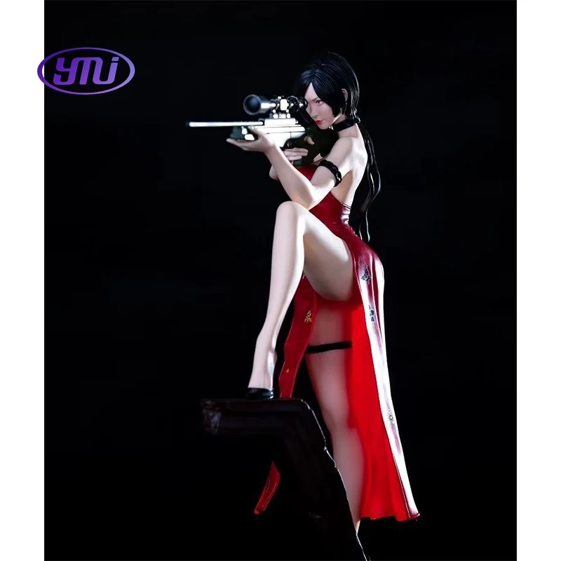 PVC Resin Statue Action High Quality 13.4 Inch Huntress Fighting Posture Sexy Girl Ada Wong Resident Evil Figure Anime