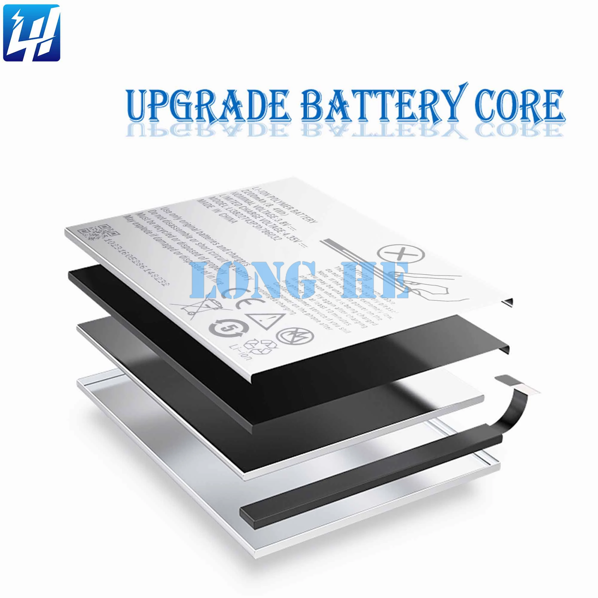 OEM 2200mAh Li3822T43P3h786032 バッテリー ZTE Blade D6 V6 X7対応