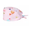 C-016 Cappellino con lacci e stampa cucciolo di leone rosa