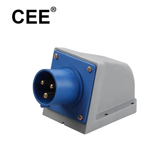 CEE Power Plug Iec Three Pin Pce Industrial Plug Socket Uae 220v Panel Socket