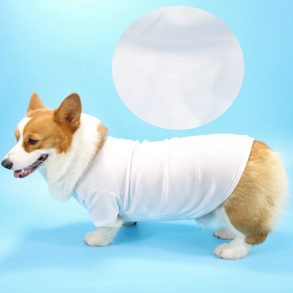 Custom Sublimation Blank Dog Shirts Printable Plain Dog Clothes Polyester Pets Clothes And