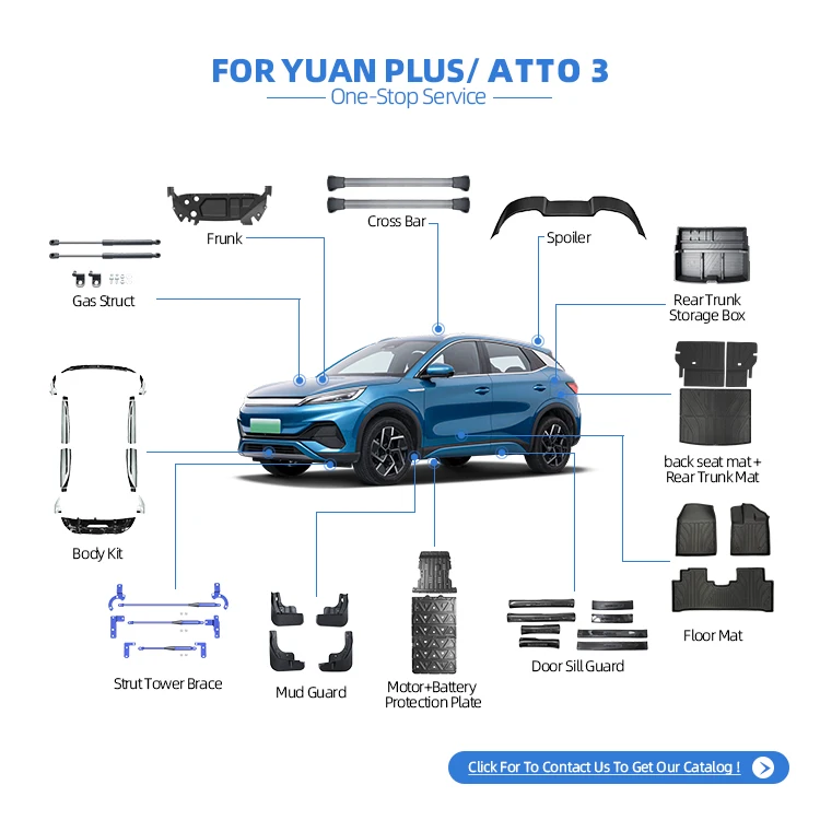 Atto3 Parts 5D Car Floor Mats Tpe Foot Mat Car Floor Liner Foot Pad For Byd Atto 3 Yuan Plus Accessories manufacture