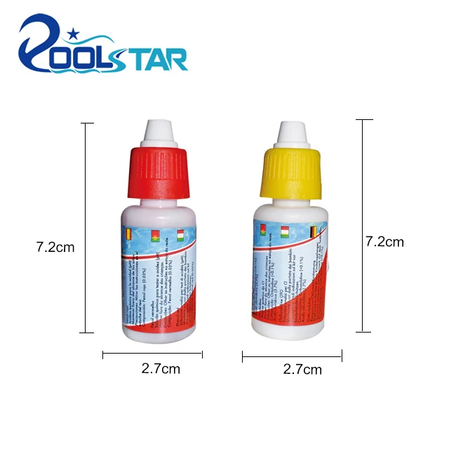 Bulk Package Swimming Pool Chlorine/PH Test Kit Refill Bottles for Spa Use