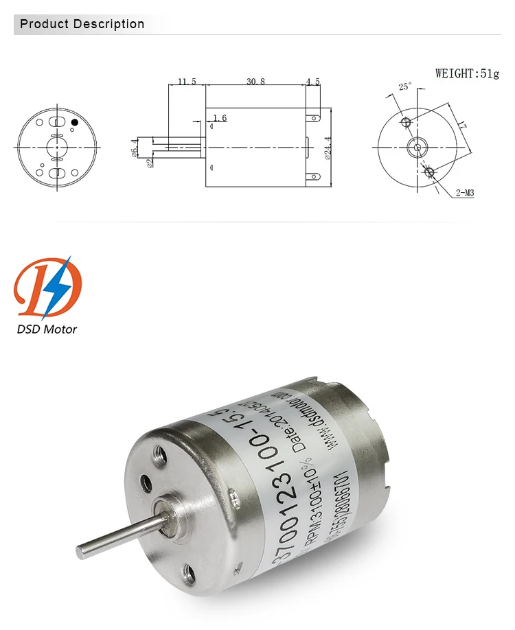 Mini Motor 370 12V 60 Watt DC Motor for  Electronic Bike details