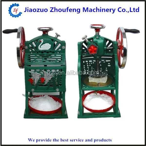 Green and Black Manual Ice Crusher Machine for Household Use