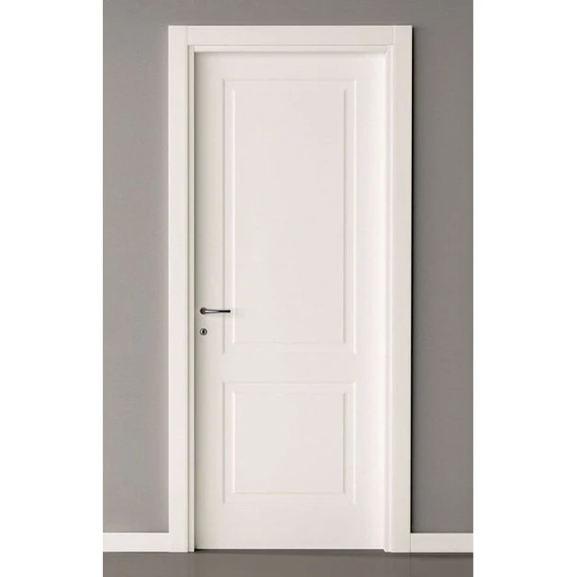 Modern 2-Panel Primed Interior Doors with Simple Carving Design Made of MDF for Hotels