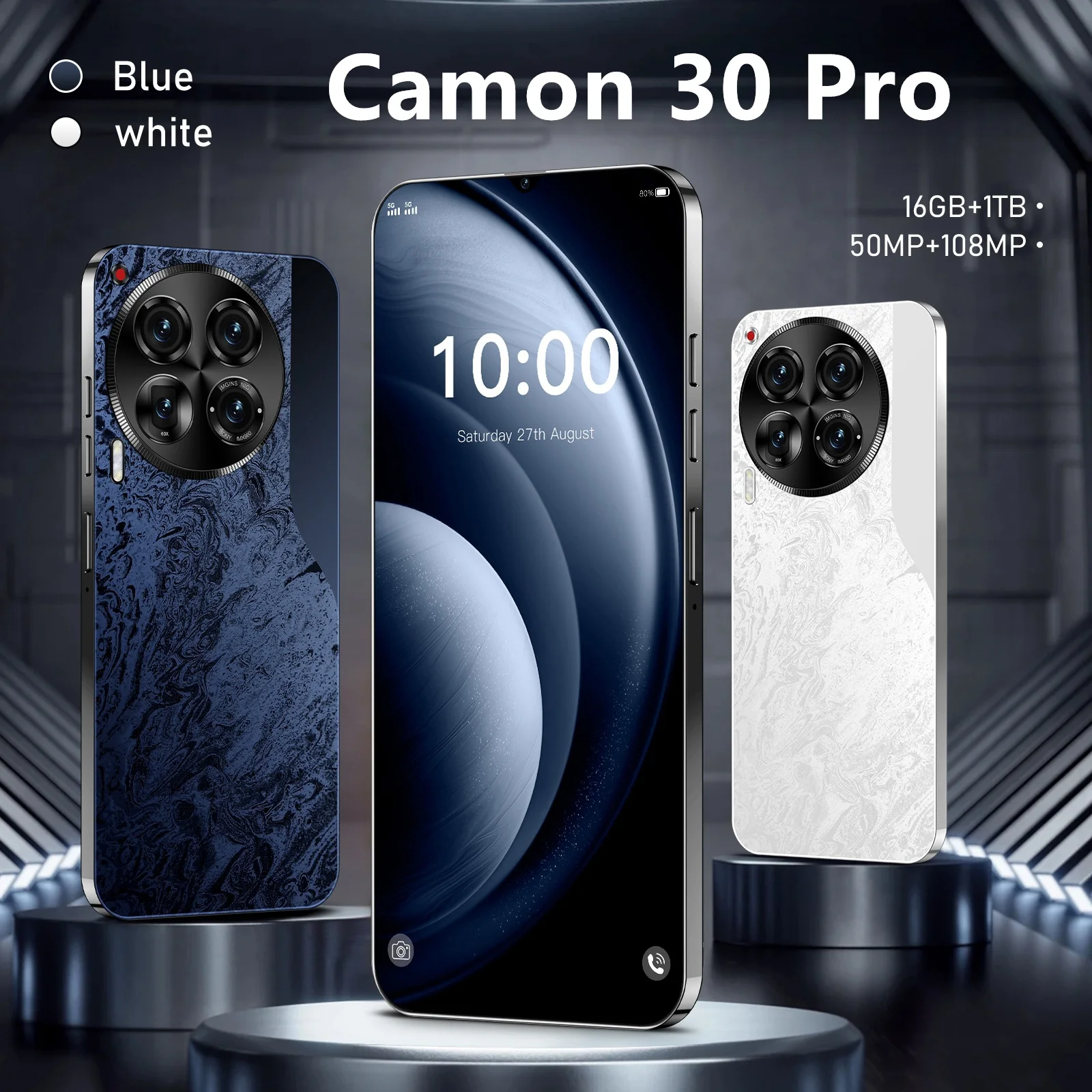 2024 New Model Camon 30 Pro 6.8 Inch HD LED Screen Android Global 4G Smart Phone Factory Customization Low Price Cellphone 108MP