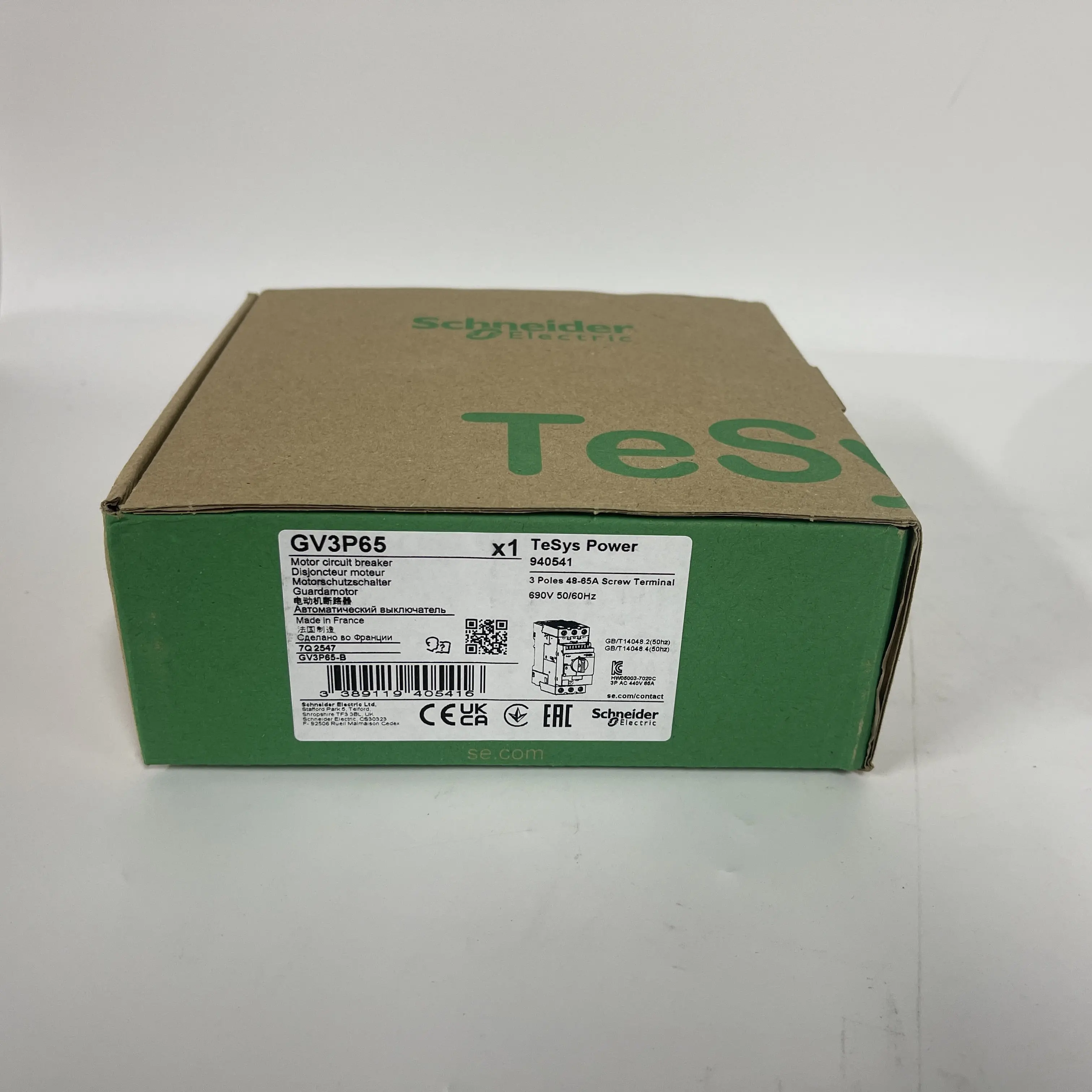 Schneider Motor Circuit Breaker GV3P65 Schneider Motor Circuit Breaker GV3P65