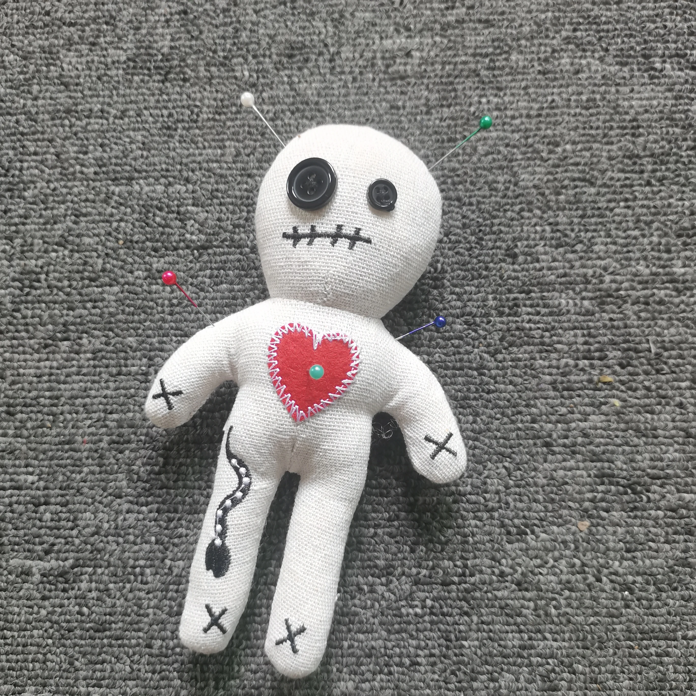 Handmade Voodoo Doll Linen Voodoo Toys with Button Eyes