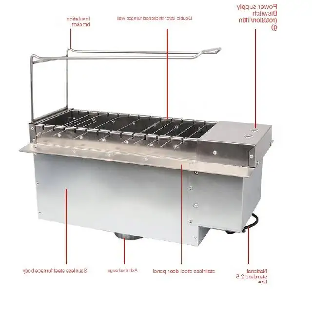 Rotary Chicken Grill Automatic Electric Charcoal Whole Pig Lamb ...