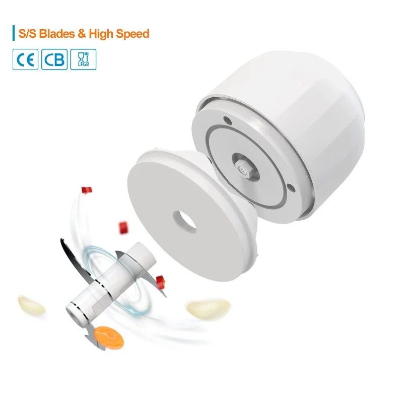 Small Battery Operated Mini Boby Food Chopper Electric Food Processor Kitchen Food Professor