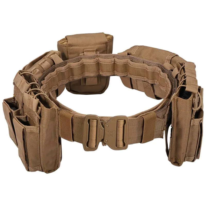 Durable Outdoor Tactical Belt with Accessories Fashionable Duty Belts High Density Material Wear-resistant Tactic Waist Belt
