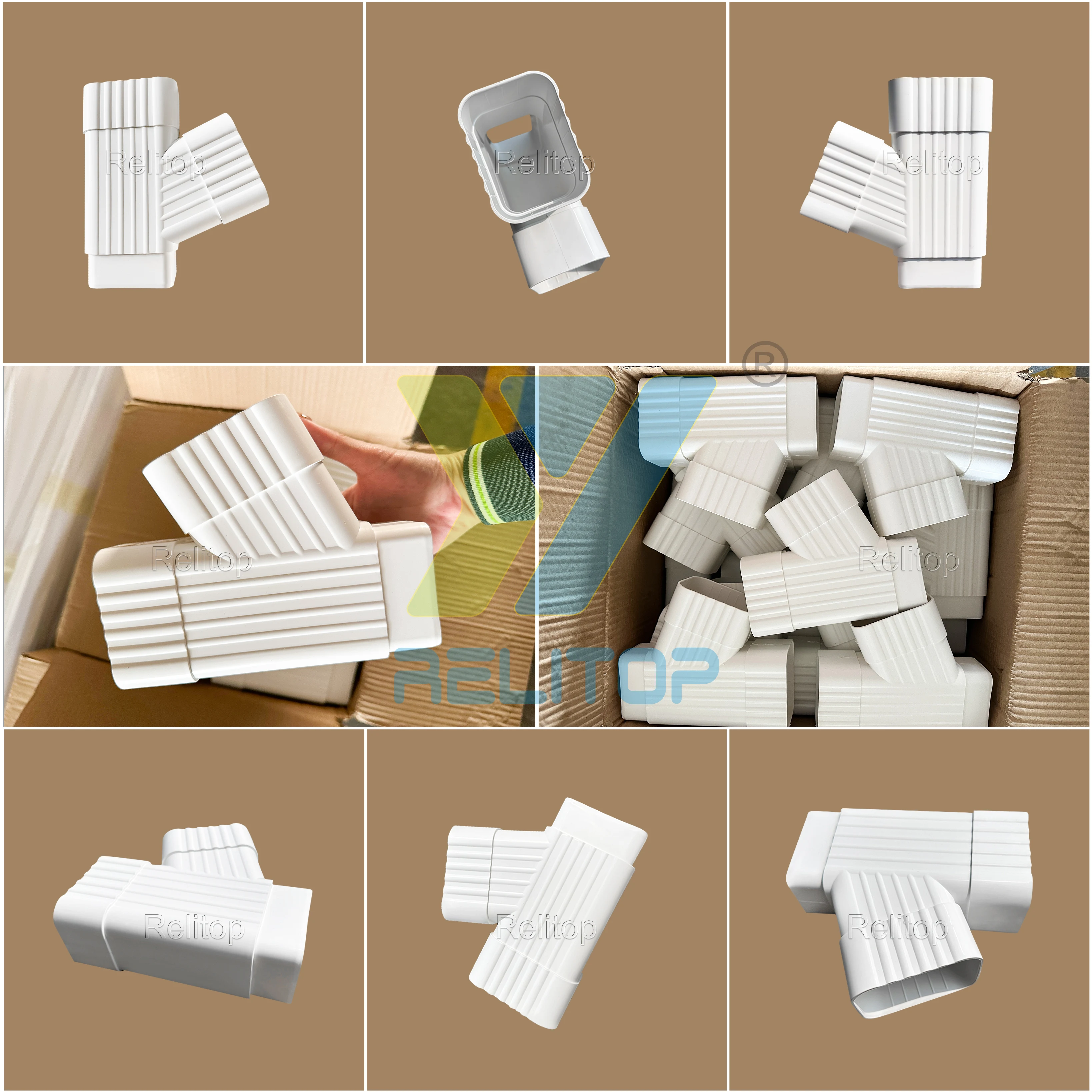 Pvc Rainwater Pipe Square Downpipe Villa Roof Square Rainwater Pipe