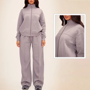 Womens Sweatsuits 2 Piece Set Winter Outfits for Women 2026 Long Sleeve Zip up Jogger Sweatsuit Sets