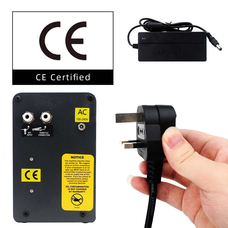 Double Handpiece Hhg01 8000 Rpm Graver Pneumatic Portable Jewelry