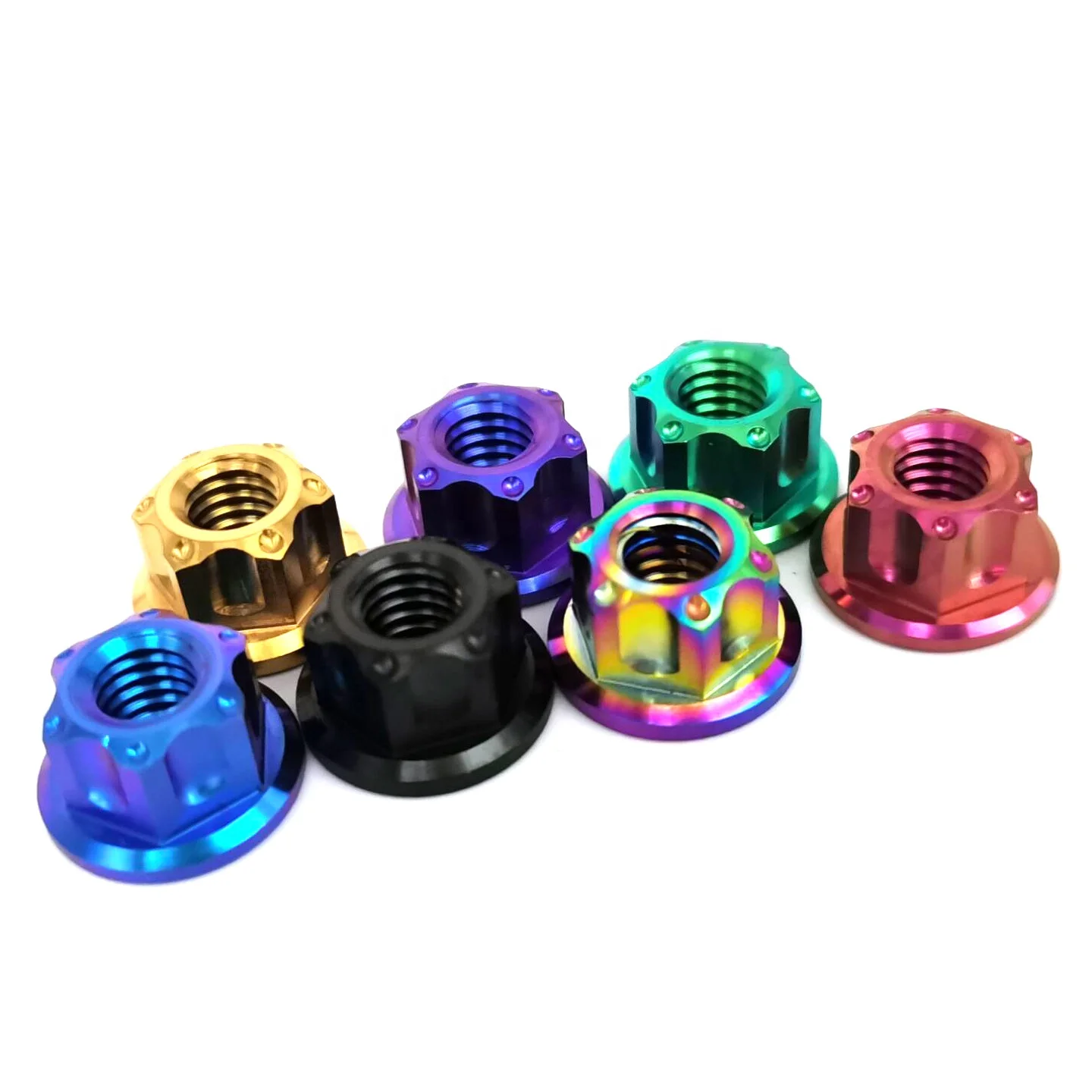 M 10x1 25 Dadi Flangia A 12 Punti In Titanio Grado 5 - M6 X 1 Mm, Bi- Esagonali, Finitura CNC, Per Motori E Bici Dadi Per Moto E Bici M 10x1 25 Dadi Flangia A 12 Punti In Titanio Grado 5 - M6 X 1 Mm, Bi- Esagonali, Finitura CNC, Per Motori E Bici Dadi Per Moto E Bici