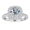 Moissanite+GRA Certificate-White Gold