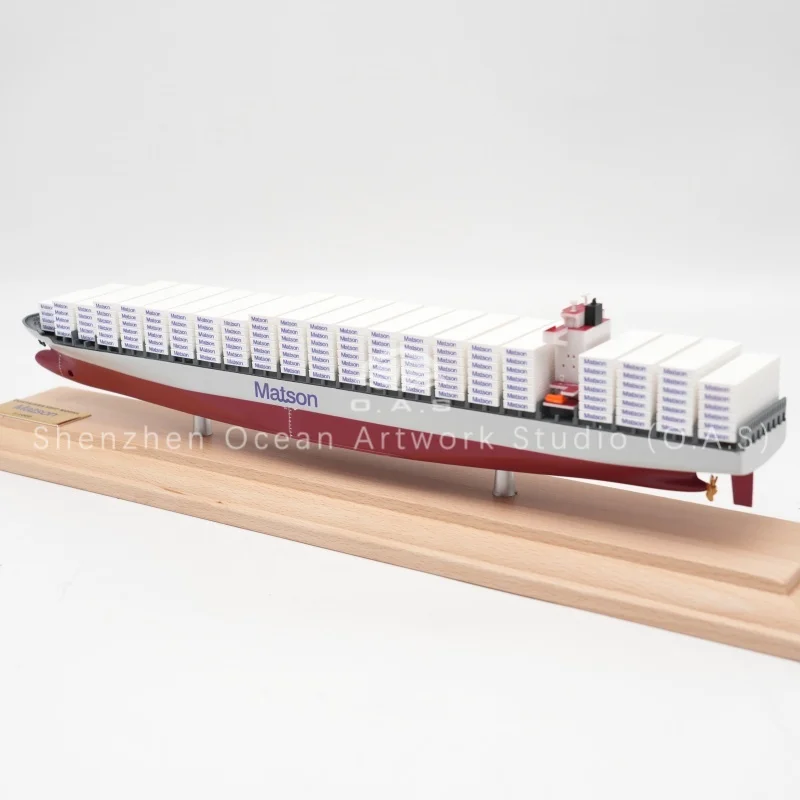 Highly simulated KMTC container ship model with authentic ship structure model and realistic hull of ship model. Carefully crafted with accurate bulbous bow model, restoring real ship details and proportion. Made of premium material with exquisite workmanship, ideal for shipping gifts, exhibitions and teaching models. Customizable logo, color and size. Professional factory product, perfect for logistics, forwarding and shipping enterprises as business gifts and display items.Amber@vesselmodel.com Tel: +86 18038048785