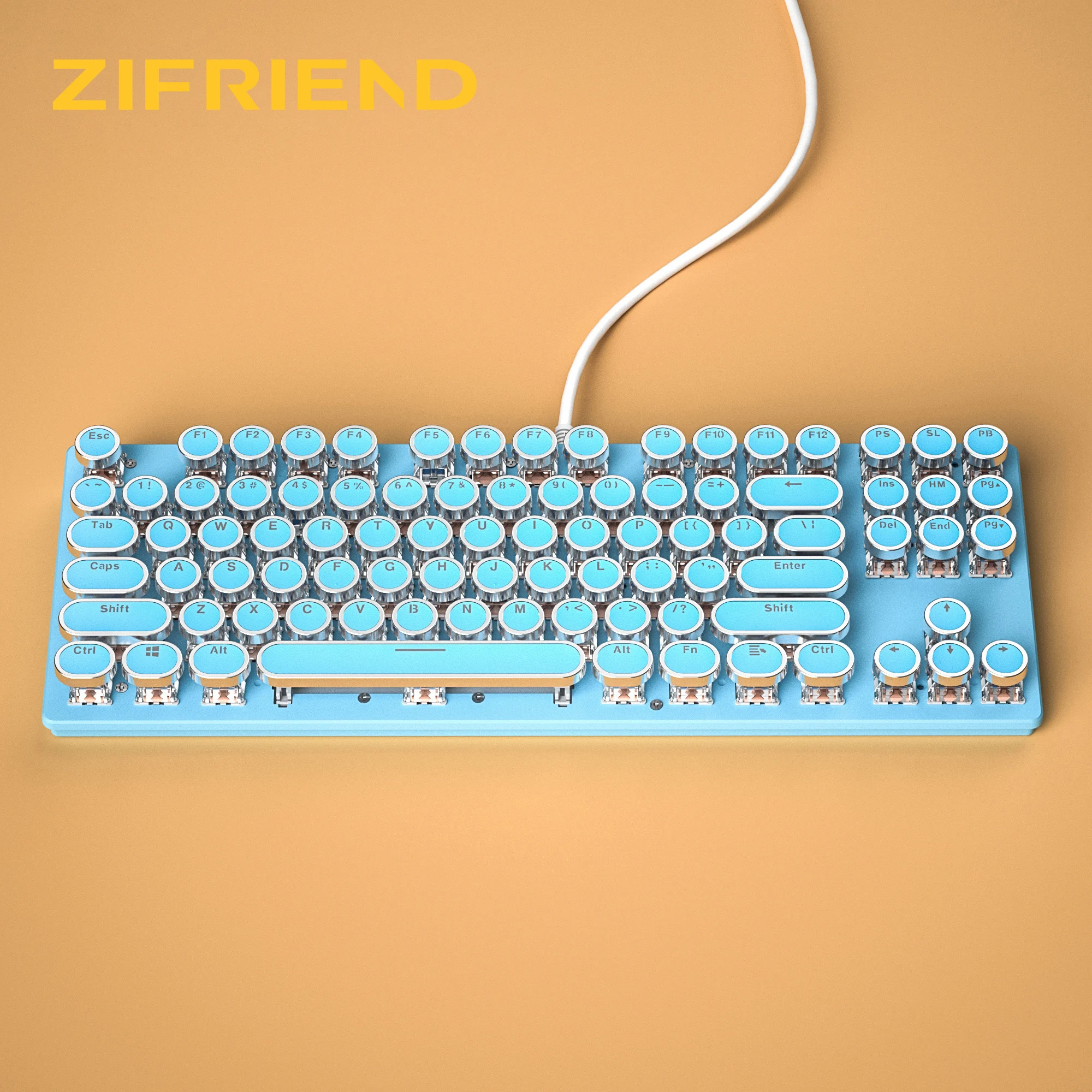 Teclado mecánico para juegos Teclado con cable con 2,4 Ghz USB RGB