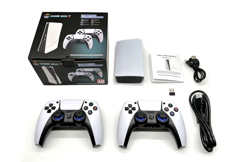 Классическая игровая консоль P5 HD 4K видео 64 ГБ 30000 игр ТВ беспроводной контроллер GD10 Plus