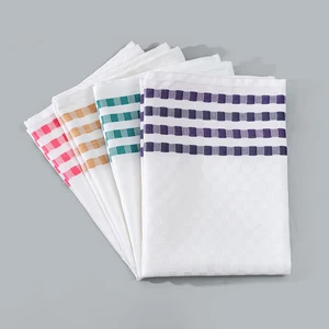 Quick Drying Chlorine Resistant Classic Rectangle Tea Towel & Glass Cloth Napkin 100% Cotton for Hotel Dining Non Scratch