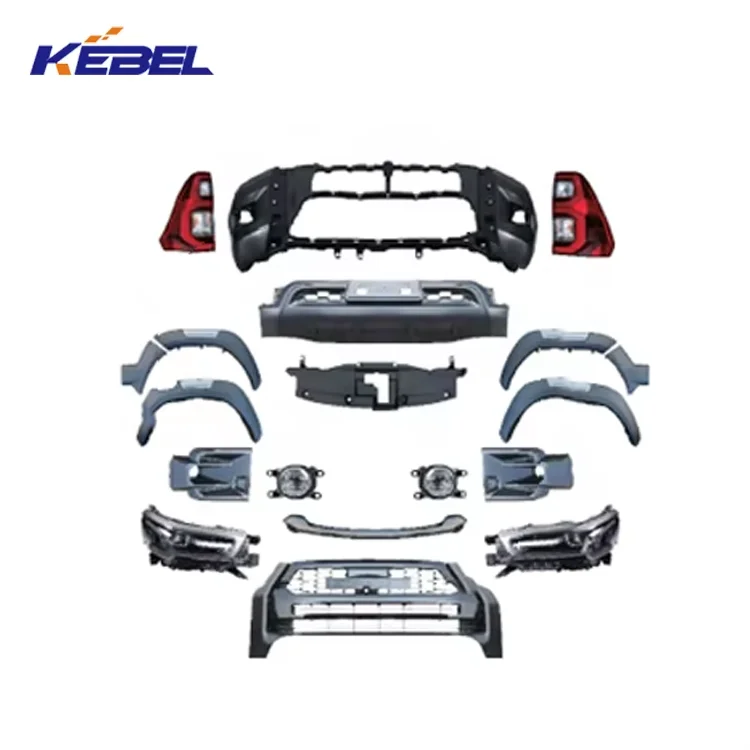 KEBEL Auto Car Accessories  Front Bumper Kit OEM Car Bumper Kit Replacement for TOYOTA  2016-2020 HILUX UPGRADE  2021 HILUX