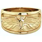 Gold Party Ring 2022 Fashion 925 Sterling Silver Custom 14k/18k Gold Design Eagle Hihhop Party Men Ring