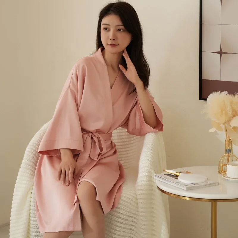 Satin Robes Silk Short Kimono Lightweight Bathrobe Silky Bride
