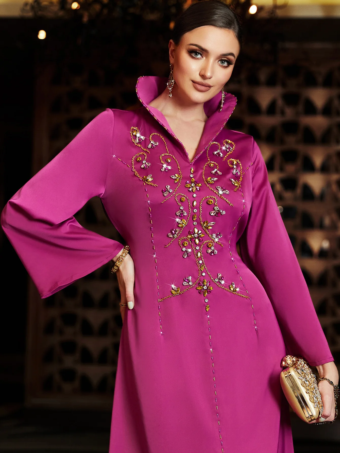Fashion Muslim Hooded Dress Women Long Sleeve Abaya Dubai Turkey Moroccan Caftan Elegant Lady Islamic Clothing Evening Kaftan Fashion Muslim Hooded Dress Women Long Sleeve Abaya Dubai Turkey Moroccan Caftan Elegant Lady Islamic Clothing Evening Kaftan