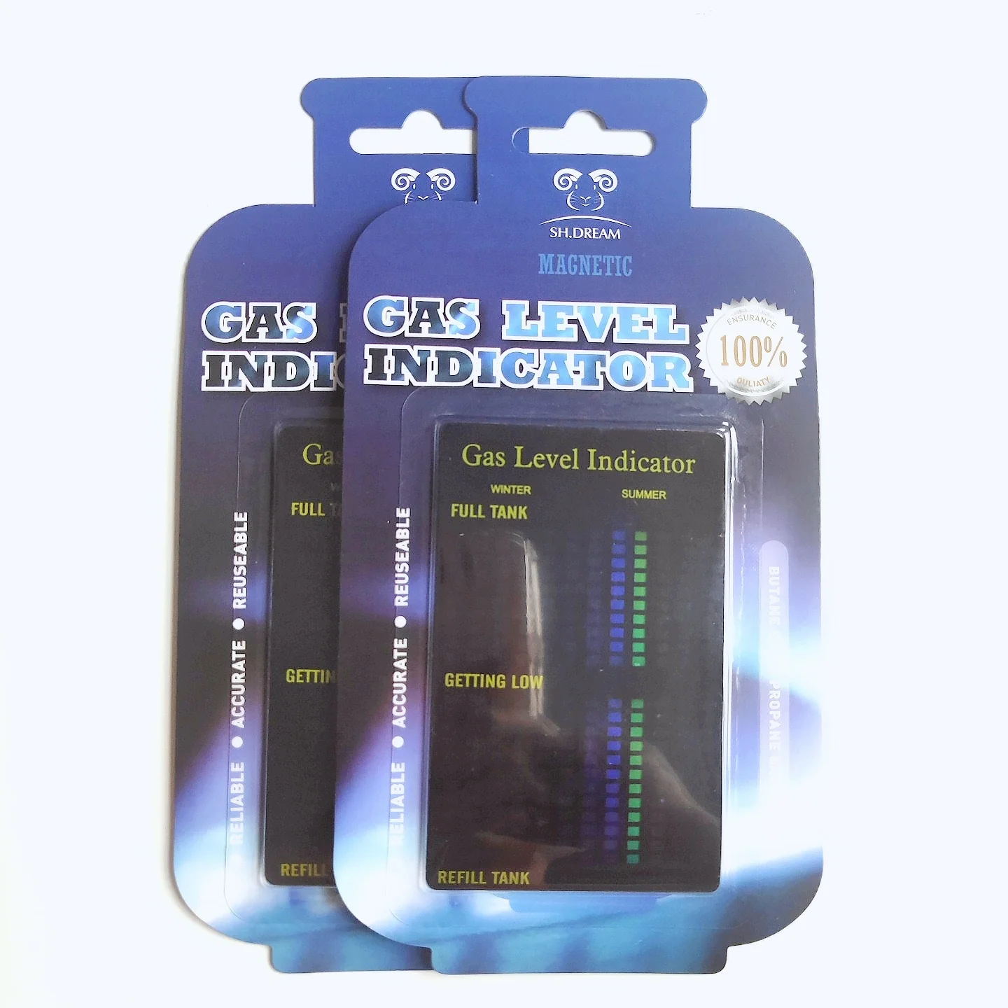 Fast Response Magnetic Gas Level Indicator for LPG Cylinder Household Thermometer LCD Material Pet Material Accurate Reading