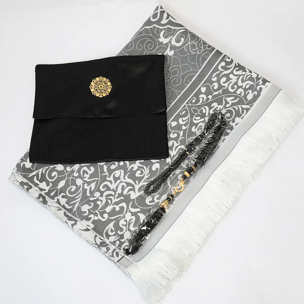 Islamic Eid Mubarak Muslim Prayers Portable Pray Mat With 99 Tasbih