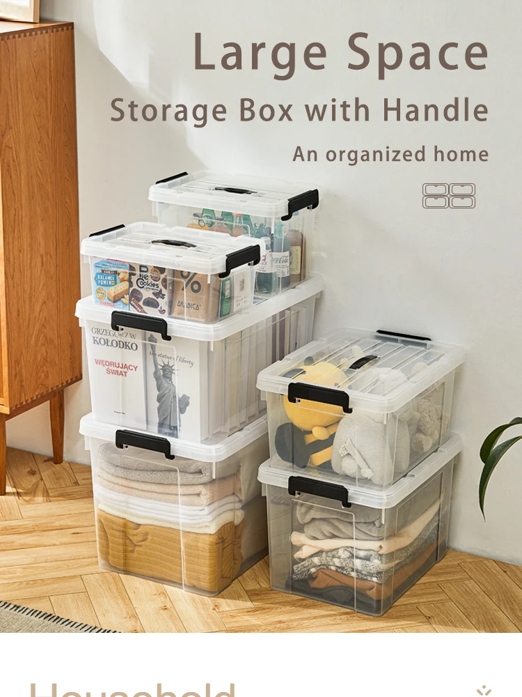 5105l Plastic Storage Box Hot Sale Container With Handle Heavy