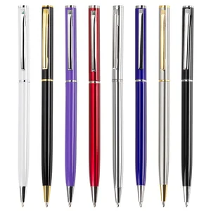 Ballpoint Pen with Multi-Color Metal Aluminum Barrel Laser Carving for Office Hotel Gifts Custom Logo