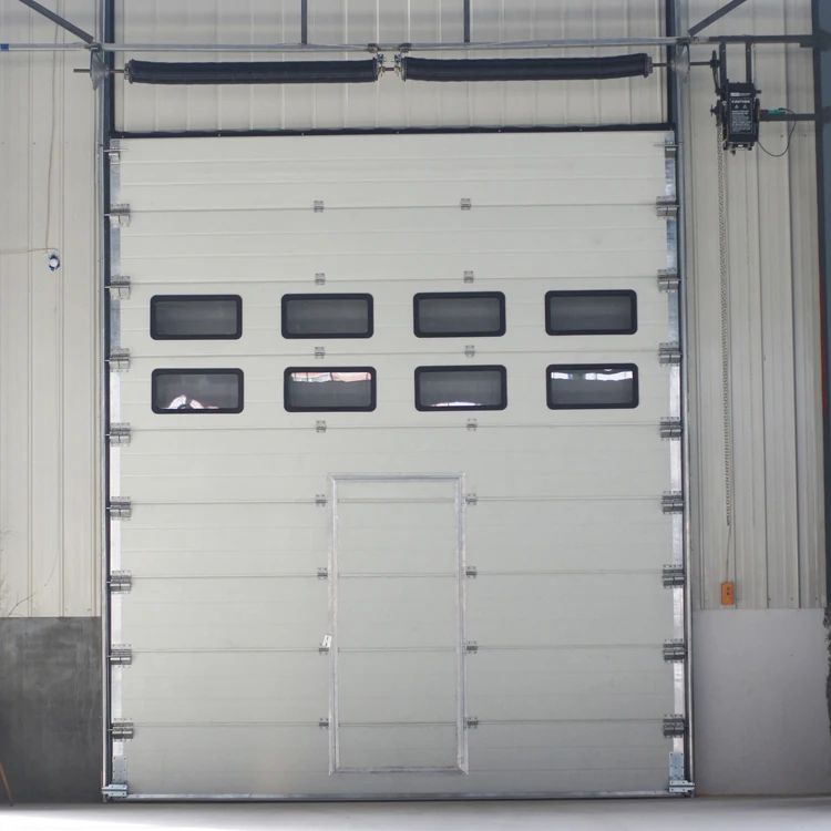 Industrial Automatic Overhead Steel Insulated Vertical Lifting Sliding Sectional Door for Warehouse