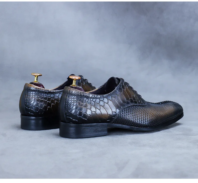 Rodawu Chaussures Habillées Homme à Lacets - Richelieu Derbys Oxford Cuir Synthétique Confortables