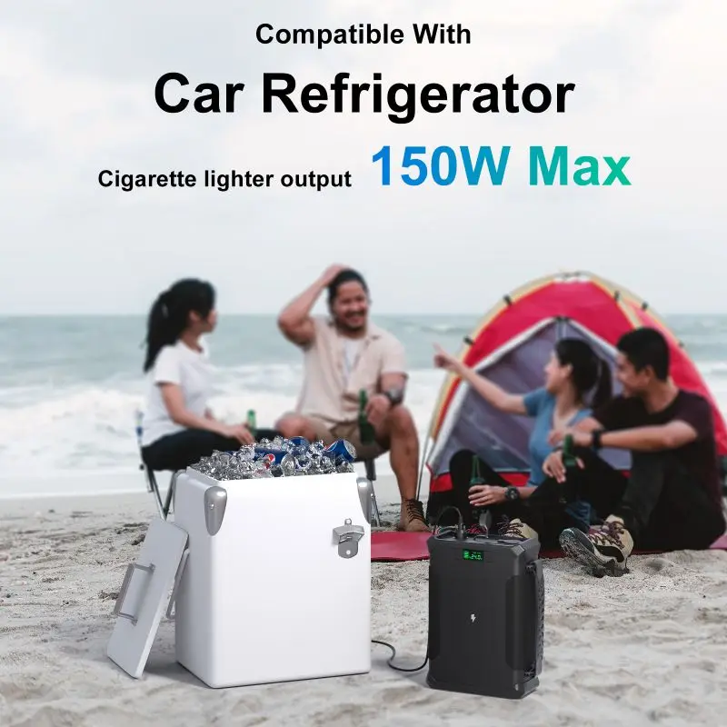 Heated Electronic Fast Charging Power Bank 12V Cigar Lighter 100000Mah Dual USB PD65W Portable 12 24 Volt LifePo4 Power Station