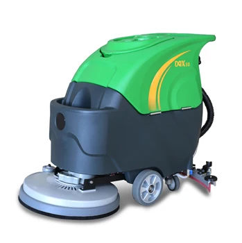 Ride on Cleaning Machine Dual Brush Floor Scrubber Dryer Machine with CE Red USA Metal Key Motor Power Building Battery