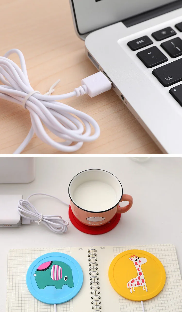 USB Cartoon Original USB Wood Grain Cup Warmer Heat Beverage Mug