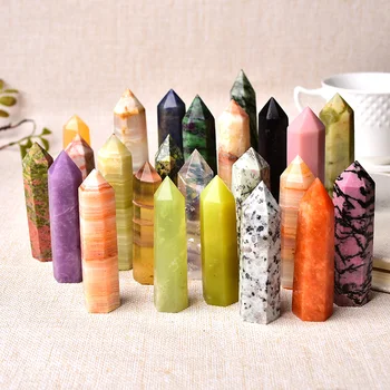 Natural Rose Quartz Pointed Crystals Amethyst Crystal Point Healing Crystal Tower