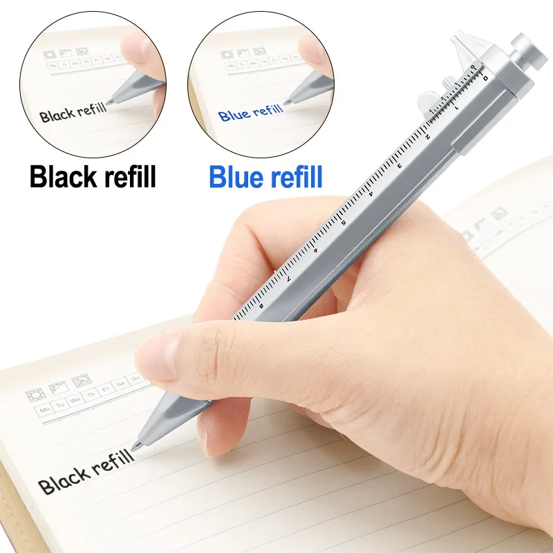 Wholesale Multi-functional Tool Pen Customized Promotional Vernier Caliper Ruler 3 in 1 Ball Pen for Engineer Use