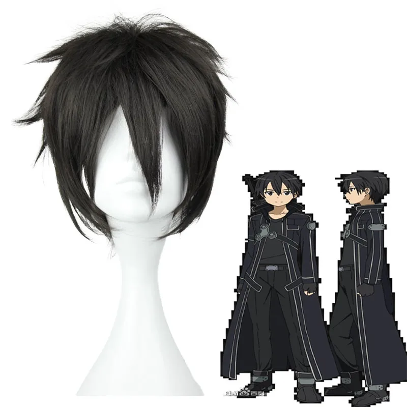 JINKAILI Short Synthetic Anime Male Cosplay Wigs With Bangs Black Brown  Purple Curly Wig Costume Hal | Shopee Philippines